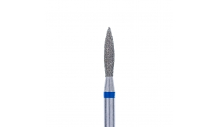 Фреза Кристалл Nails алмазная Пламя острое, диаметр 2,1 мм, синяя насечка